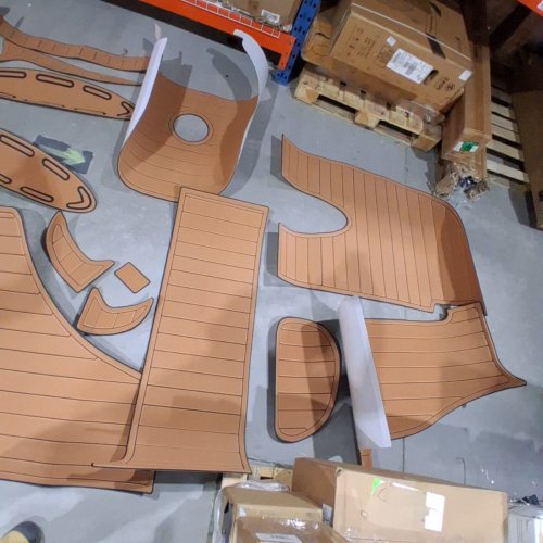 21PC CUSTOM CUT EVA FOAM DECKING PADS FOR BOATS - various sizes - TAN image 6