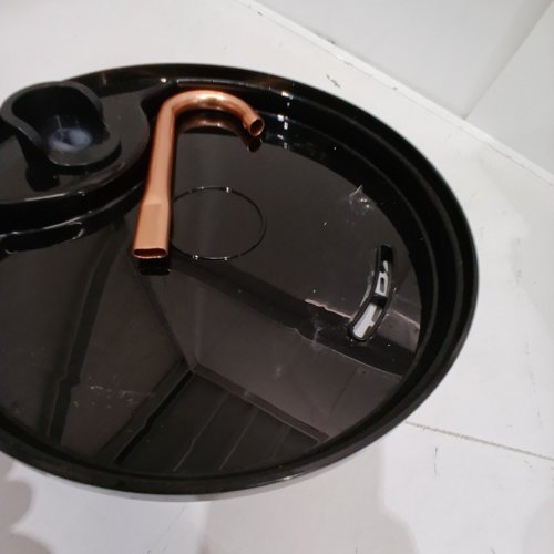 MISFANS CAT WATER FOUNTAIN WITH COPPER FAUCET, AUTOMATIC WATER DISPENSER - 2.1L - BLACK image 4