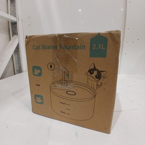 MISFANS CAT WATER FOUNTAIN WITH COPPER FAUCET, AUTOMATIC WATER DISPENSER - 2.1L - BLACK image 5