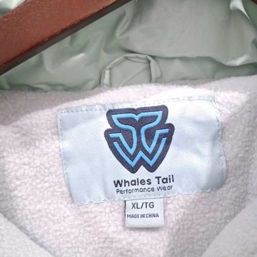 WOMEN'S WHALES TAIL PERFORMANCE WEAR RAIN AND WIND PROOF QUILTED JACKET WITH REMOVAL HOOD - EXTRA LARGE - MINT GREEN image 3