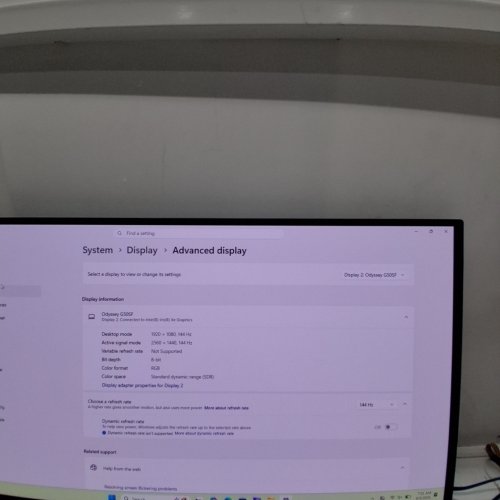 SAMSUNG ODYSSEY OLED G5 27" GAMING MONITOR, 2560 X 1440 QHD - 180HZ - 1MS - BLACK (MODEL: S27FG502SN) image 2