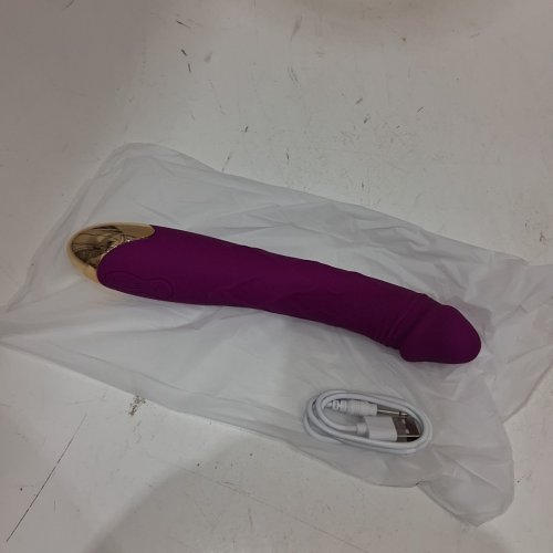 REALISTIC WATERPROOF DILDO VIBRATOR - 10 MODES - 7" - PURPLE image 3
