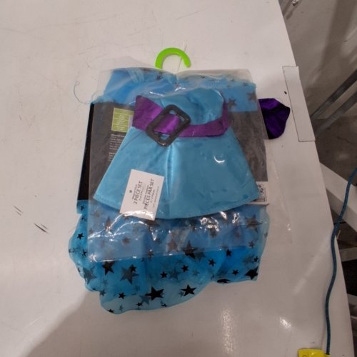 2PC TODDLER MAGICAL WITCH COSTUME DRESS AND HAT - 2T - BLUE/PURPLE image 3