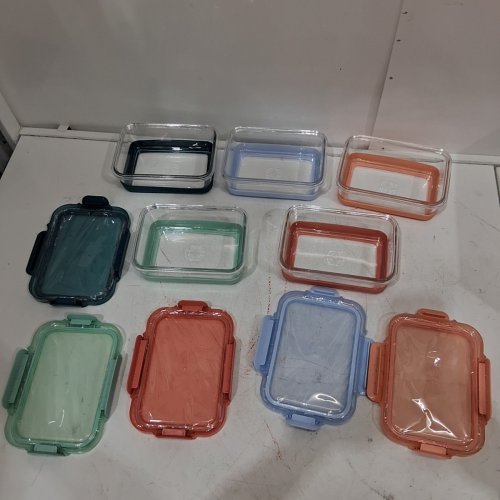 10PC ELLO GLASS MEAL PREP CONTAINER SET - 800 ML - MULTICOLOURED (MODEL : 1901862) image 4