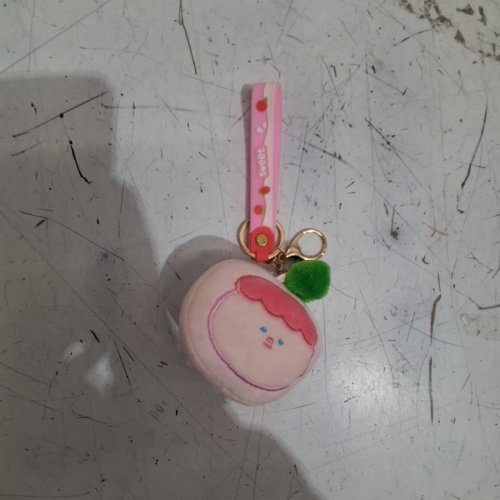 GENERIC PLUSH KEYCHAIN - PINK / GREEN / PEACH (STYLE : 06928701639845) image 2