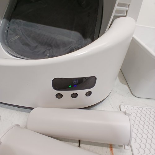 OPEN-TOP AUTOMATIC ROBOT LITTER BOX FOR MULTIPLE CATS WITH APP CONTROL - 10L - WHITE (MODEL: CH-ICB024) image 2