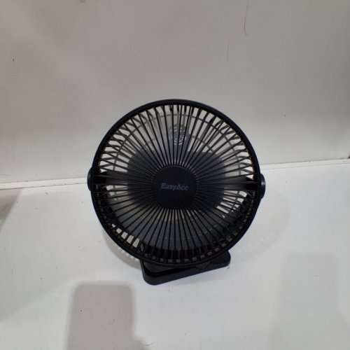EASYACC RECHARGEABLE PORTABLE CAMPING FAN WITH TABLE CLAMP - 10" - BLACK image 2