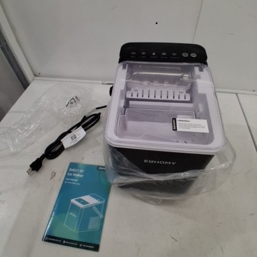 EUHOMY COUNTERTOP ICE MAKER WITH ICE SCOOP AND BASKET - MAKES 26.5LB / DAY - BLACK (MODEL: IM021-B1) image 3