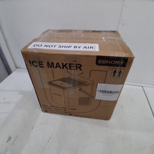 EUHOMY COUNTERTOP ICE MAKER WITH ICE SCOOP AND BASKET - MAKES 26.5LB / DAY - BLACK (MODEL: IM021-B1) image 5