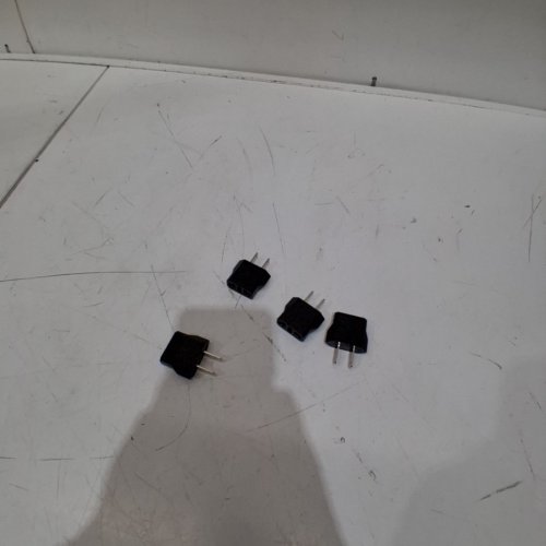 4PK EUROPEAN TO US PLUG ADAPTER - BLACK image 2