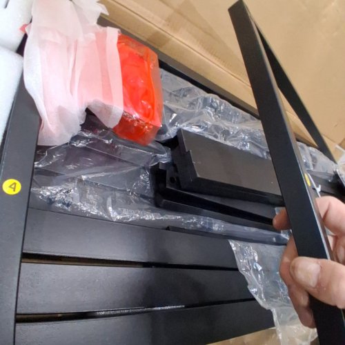 EAVESINCE METAL BED FRAME NO BOX SPRING NEEDED - QUEEN - BLACK (MODEL: EE18-4Q QUEEN) image 5