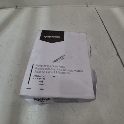 500PK AMAZON BASICS MULTIPURPOSE COPY PAPER (1000 SHEETS TOTAL) - 8.5" X 11" - WHITE image 3
