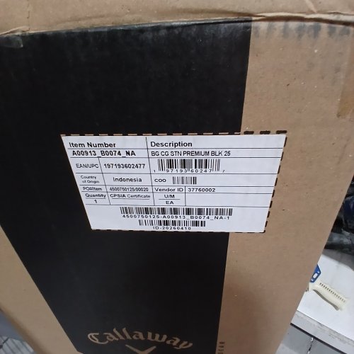CALLAWAY PREMIUM CART GOLF BAG - BLACK/WHITE (MODEL: A00912_B0039_NA/1884127) image 2