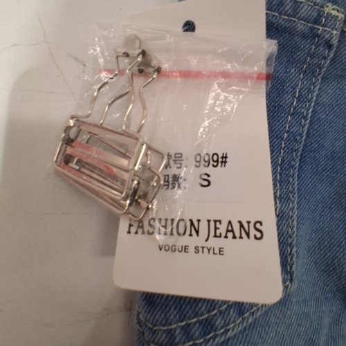 WOMEN'S FLAP POCKET DENIM OVERALL DRESS - SMALL - LIGHT WASH image 2