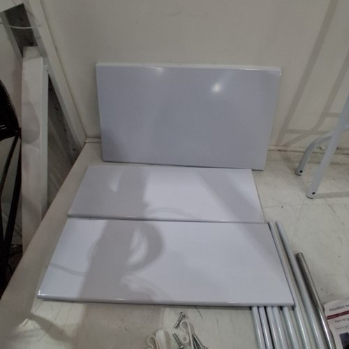 MULTIFUNCTIONAL 3-TIER OVER THE TOILET STORAGE RACK, FREE STANDING METAL SHELF - 17" X 60" - WHITE (MODEL: FQZDN-9JQL8EXW) image 4