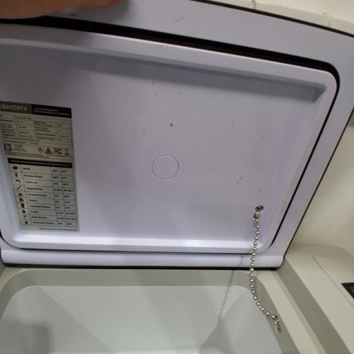 EUHOMY PORTABLE CAR REFRIGERATOR WITH APP CONTROL - 18L - 12V - FROM -4° TO 68°F - BLACK/GREY (MODEL: CFC-18 / CF004-18BL-CAEH) image 6