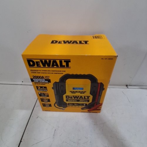 DEWALT JUMP STARTER WITH AIR COMPRESSOR - 2000A, 120 PSI, 60W, 15W - YELLOW AND BLACK (ITEM: 1680353) image 6