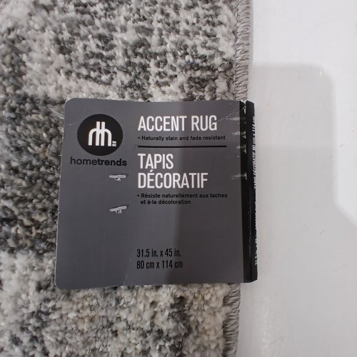 HOMETRENDS PATTERNED ACCENT RUG - 2.6FT X 3.75FT - GREY / CREAM image 3