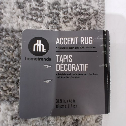 HOMETRENDS PATTERNED ACCENT RUG - 2.6FT X 3.75FT - GREY / CREAM image 5