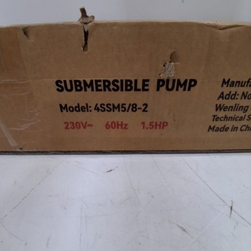 DEEP WELL SUBMERSIBLE PUMP WITH 33FT CORD EXTERNAL CONTROL BOX, STAINLESS STEEL WATER PUMP - 1.5 HP OUTPUT POWER, 110V, 37 GPM FLOW 276FT HEAD - STAINLESS STEEL(MODEL: ‎4SSM5/8-2) image 3