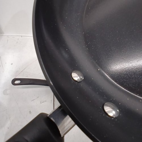 3PC T-FAL NON-STICK FRYING PANS - BLACK image 3