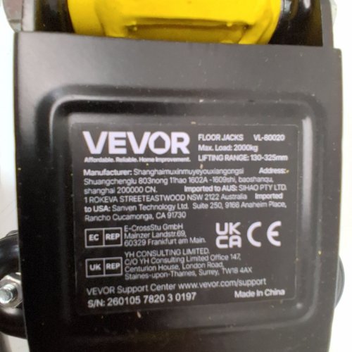 HEAVY DUTY LOW PROFILE 2-TON HYDRAULIC FLOOR JACK, SINGLE PISTON QUICK LIFT PUMP - 4.9" TO 13.2" HEIGHT LIFTING RANGE - YELLOW (MODEL: VL-80020) image 2