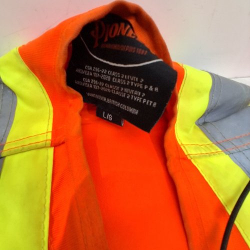 PIONEER HEAVY DUTY 12-POCKET SURVEYOR HIGH VISIBILITY SAFETY VEST - LARGE - ORANGE image 4