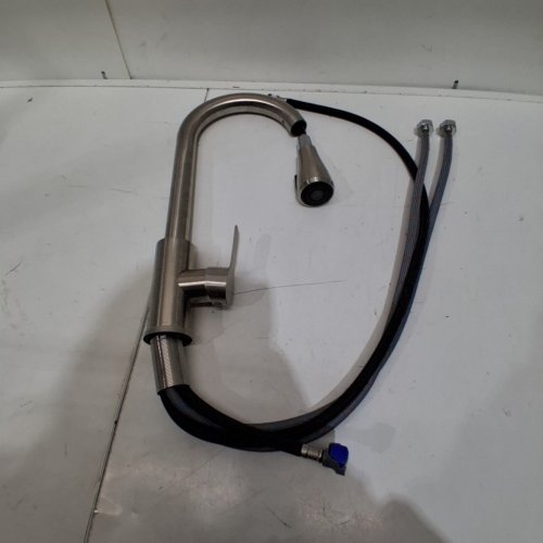 PULL DOWN KITCHEN FAUCET - 15" - BRUSHED NICKEL (STYLE: 304) image 3