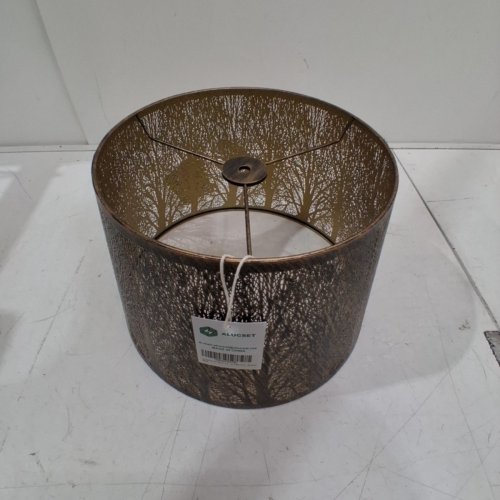 ALUCSET ETCHED METAL FOREST LAMPSHADE - 10" X 12" X 8" - ANTIQUE BRONZE/GOLD (MODEL: LLA-S2456S) image 3