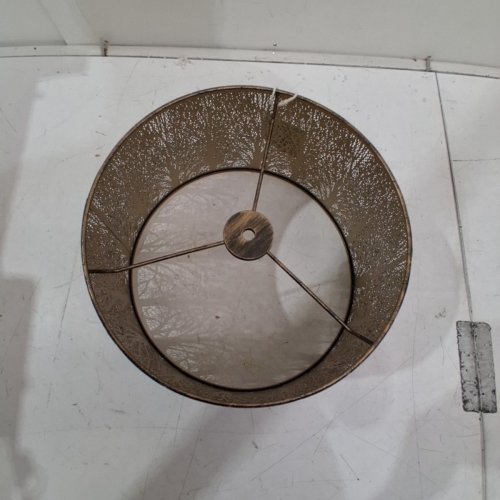 ALUCSET ETCHED METAL FOREST LAMPSHADE - 10" X 12" X 8" - ANTIQUE BRONZE/GOLD (MODEL: LLA-S2456S) image 4