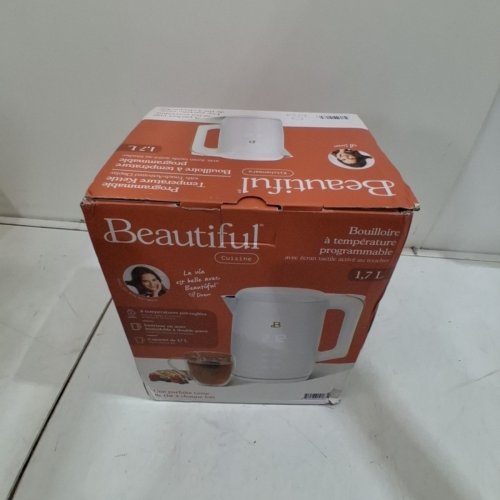 BEAUTIFUL ELECTRIC KETTLE WITH ONE-TOUCH ACTIVATION - 1500W - 1.7L - WHITE (MODEL: KES5212) image 5