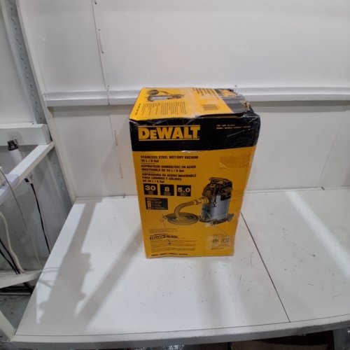DEWALT PRO STAINLESS STEEL WET/DRY VACUUM - 8GAL/30L - 5HP - SILVER/BLACK (MODEL: DXV08S / 1671616A) image 8