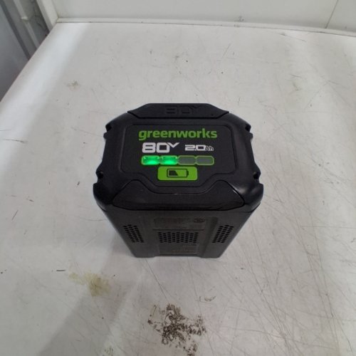 GREENWORKS RECHARGEABLE LITHIUM ION BATTERY - 80V - 2.0AH - BLACK/GREEN (MODEL: BAB740) image 2
