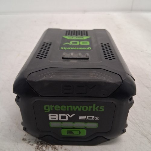 GREENWORKS RECHARGEABLE LITHIUM ION BATTERY - 80V - 2.0AH - BLACK/GREEN (MODEL: BAB740) image 3