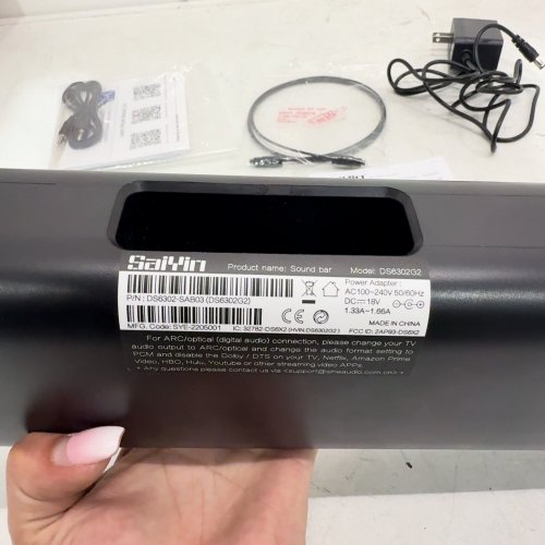 SAIYIN TV SOUND BAR WITH DUAL BASS DRIVERS&CLEAR VOICE - 18 V, 60W - 17" - BLACK (MODEL: DS6302G2) image 3