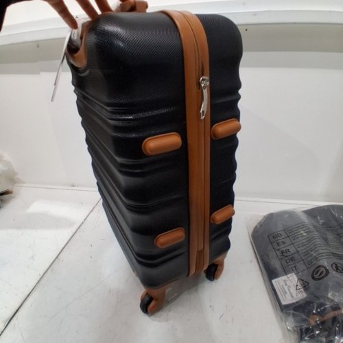 3PC LONG VACATION LUGGAGE SET (CARRY ON,DUFFEL BAG AND TOILETRY BAG) - 20" CARRY ON - BLACK/BROWN (MODEL: LV402) image 6