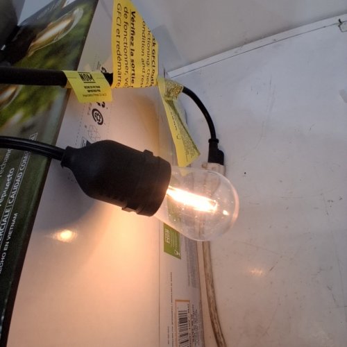 FEIT ELECTRIC WEATHERPROOF LED 24-LIGHT STRING LIGHTS WITH 2 SPARE LIGHTBULBS - 48FT - BLACK (MODEL: 1603293) image 2