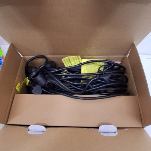 FEIT ELECTRIC WEATHERPROOF LED 24-LIGHT STRING LIGHTS WITH 2 SPARE LIGHTBULBS - 48FT - BLACK (MODEL: 1603293) image 5