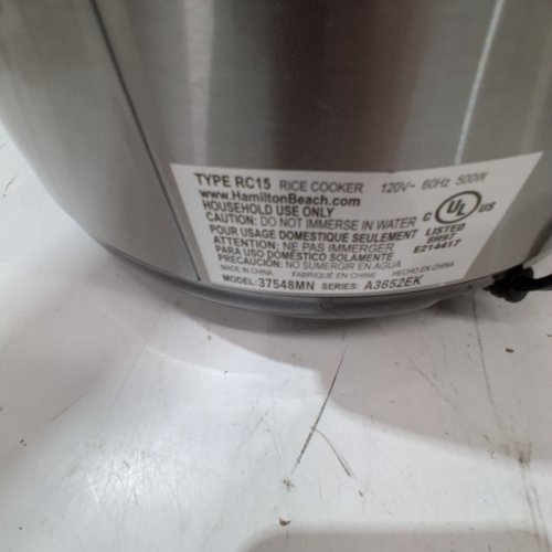 HAMILTON BEACH DIGITAL SIMPLICITY 2-14 CUP RICE COOKER AND FOOD STEAMER - SILVER (37548MN) image 5
