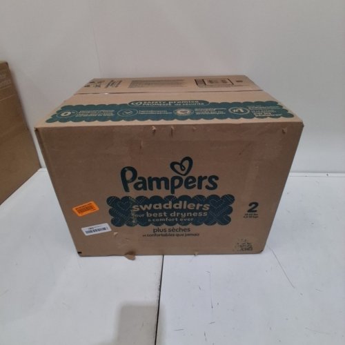 186PK PAMPERS SWADDLERS DISPOSABLE DIAPERS - SIZE 2 image 2