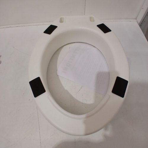 CAREX SLIP-RESISTANT TOILET SEAT FITS ROUND & ELONGATED TOILETS - 5" RAISED - WHITE image 4