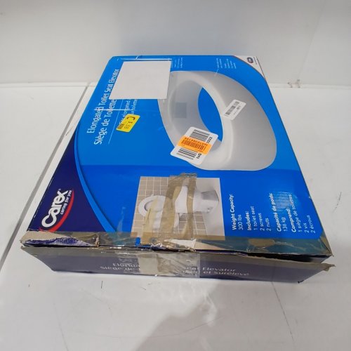 CAREX SLIP-RESISTANT TOILET SEAT FITS ROUND & ELONGATED TOILETS - 5" RAISED - WHITE image 5