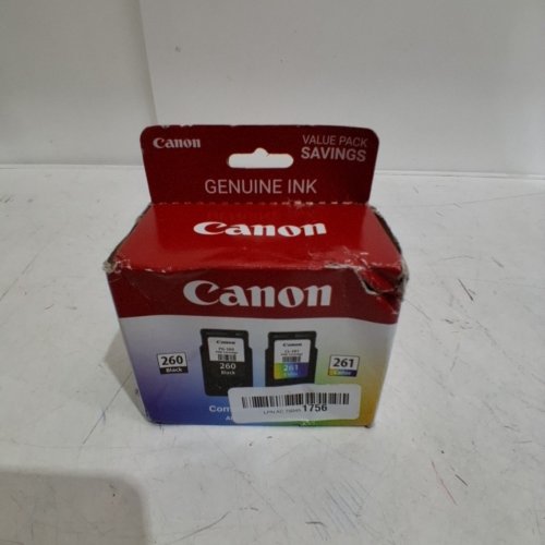 2PC CANON PIXMA INK CARTRIDGES FOR SELECT PRINTERS - BLACK AND COLOUR (MODEL: PG-260/CL-261) image 2