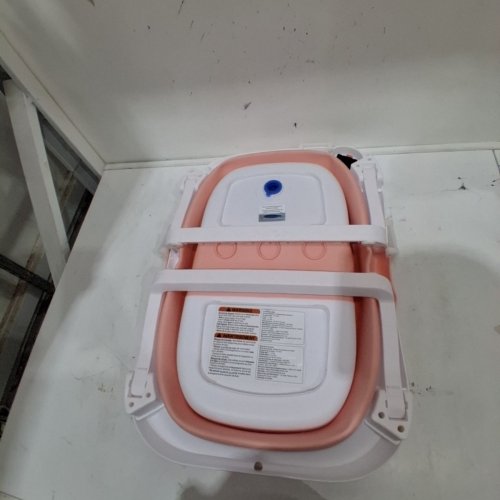 NORDMIEX 4-IN-1 FOLDABLE BABY BATHTUB EAR CAP AND SOFT CUSHION WITH TEMPERATURE SENSOR-33" X 22" X 10.6" - PINK/WHITE (MODEL: YP-A01) image 4