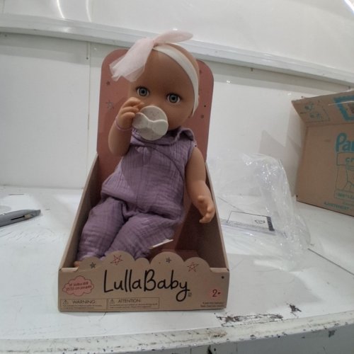 LULLABABY BABY DOLL WITH LILAC JUMPER - 14” image 2