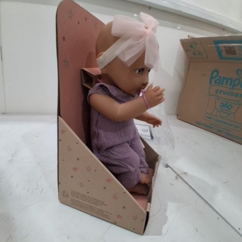 LULLABABY BABY DOLL WITH LILAC JUMPER - 14” image 4