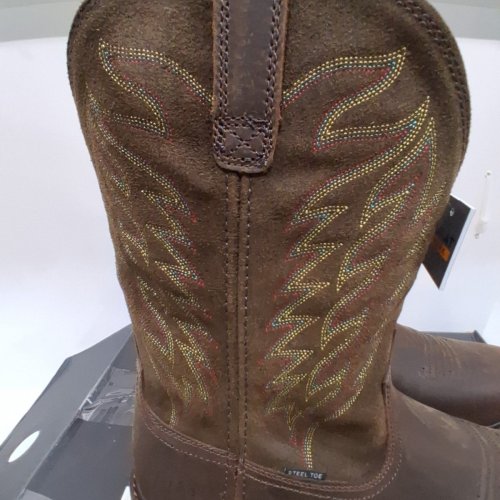 MEN'S ARIAT WORK STEEL TOE WESTERN BOOTS - 14 EXTRA EXTRA WIDE- BROWN image 3