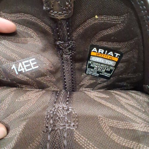 MEN'S ARIAT WORK STEEL TOE WESTERN BOOTS - 14 EXTRA EXTRA WIDE- BROWN image 4