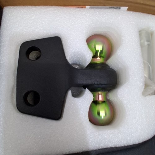 CURT ADJUSTABLE TRAILER HITCH BALL MOUNT WITH DUAL BALL - 2" RECEIVER, 2" AND 2-5/16" BALLS - BLACK (MODEL: 45937) image 4