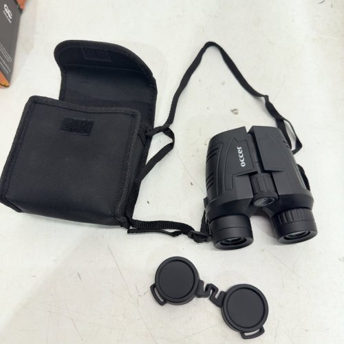 OCCER LIGHT WEIGHT HIGH POWERED COMPACT BINOCULARS WITH STORAGE CASE- 12 X 25 - UP TO 1000 YARDS - BLACK image 2